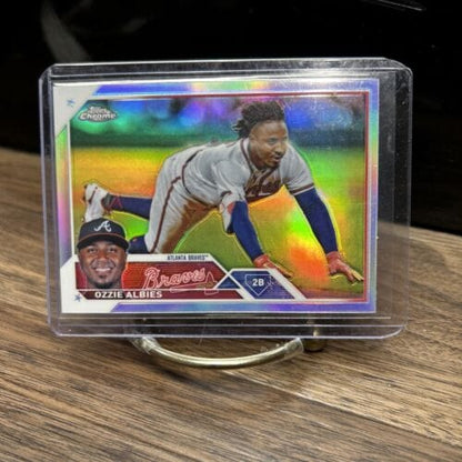 Cheap Sneaks Footwear/Sports Cards Baseball Card 2023 Topps Chrome Refractor 196 Ozzie Albies - Atlanta Braves