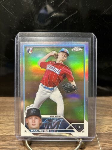 Cheap Sneaks Footwear/Sports Cards Baseball Card 2023 Topps Chrome Refractor Rookie Max Meyer #104 Marlins RC