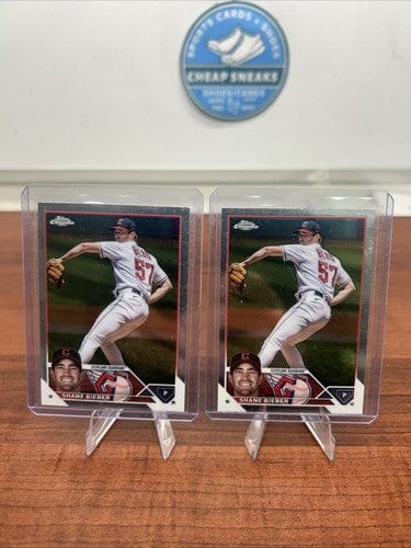 Cheap Sneaks Footwear/Sports Cards Baseball Card 2023 Topps Chrome Shane Bieber #118 Cleveland Guardians + Bonus Card