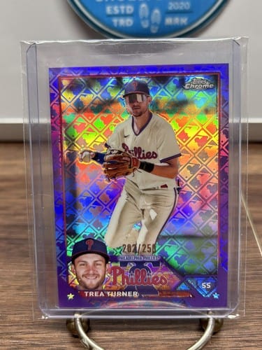 Cheap Sneaks Footwear/Sports Cards Baseball Card 2023 Topps Chrome Trea Turer Phillies Purple Logofactor Refractor #202