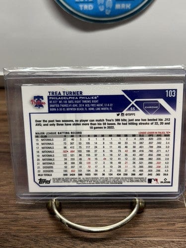 Cheap Sneaks Footwear/Sports Cards Baseball Card 2023 Topps Chrome Trea Turer Phillies Purple Logofactor Refractor #202