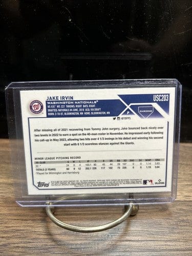 Cheap Sneaks Footwear/Sports Cards Baseball Card 2023 Topps Chrome Update #203 Jake Irvin RC Washington Nationals