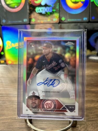 Cheap Sneaks Footwear/Sports Cards Baseball Card 2023 Topps Chrome Update Jake Alu Refractor Auto RC 066/499 Nationals