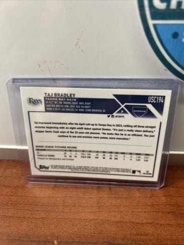 Cheap Sneaks Footwear/Sports Cards Baseball Card 2023 Topps Chrome Update Lot(2) #USC194+#USC209Taj Bradley RC - Tampa