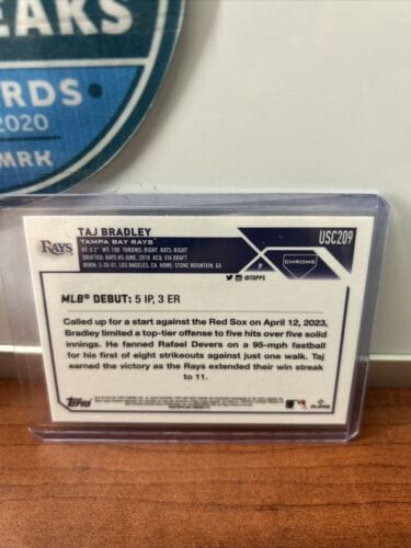 Cheap Sneaks Footwear/Sports Cards Baseball Card 2023 Topps Chrome Update Lot(2) #USC194+#USC209Taj Bradley RC - Tampa