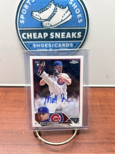 Cheap Sneaks Footwear/Sports Cards Baseball Card 2023 Topps Chrome Update #RA-MS Matt Swarmer RC Auto Chicago Cubs