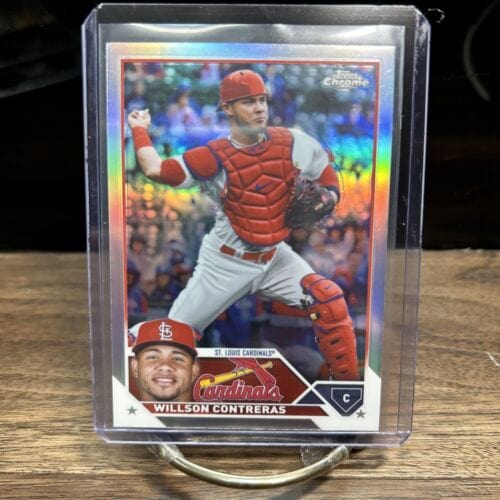 Cheap Sneaks Footwear/Sports Cards Baseball Card 2023 Topps Chrome - Wilson Contreras - Silver Refractor - St. Louis Ca