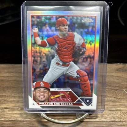 Cheap Sneaks Footwear/Sports Cards Baseball Card 2023 Topps Chrome - Wilson Contreras - Silver Refractor - St. Louis Ca
