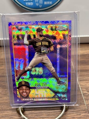Cheap Sneaks Footwear/Sports Cards Baseball Card 2023 Topps Chrome Xander Bogaerts SD Padres Purple Logofractor Refract