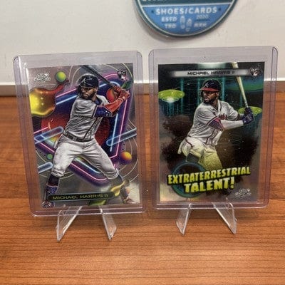 Cheap Sneaks Footwear/Sports Cards Baseball Card 2023 Topps Cosmic Chrome Michael Harris II Extraterrestrial Talent RC