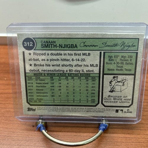 Cheap Sneaks Footwear/Sports Cards Baseball Card 2023 Topps Heritage Base Canaan Smith-Njigba #312 Pittsburgh Pirates R