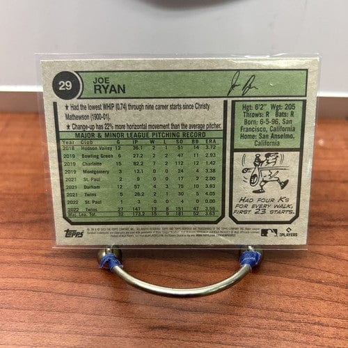 Cheap Sneaks Footwear/Sports Cards Baseball Card 2023 Topps Heritage Base Joe Ryan #29 Minnesota Twins