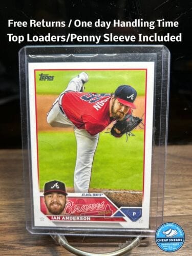 Cheap Sneaks Footwear/Sports Cards Baseball Card 2023 Topps Ian Anderson #114 Atlanta Braves Baseball Card MLB