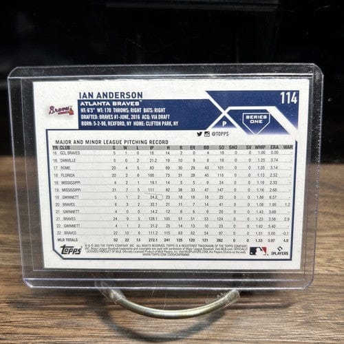 Cheap Sneaks Footwear/Sports Cards Baseball Card 2023 Topps Ian Anderson #114 Atlanta Braves Baseball Card MLB