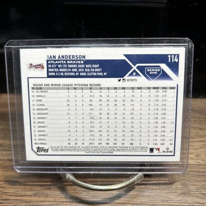 Cheap Sneaks Footwear/Sports Cards Baseball Card 2023 Topps Ian Anderson #114 Atlanta Braves Baseball Card MLB