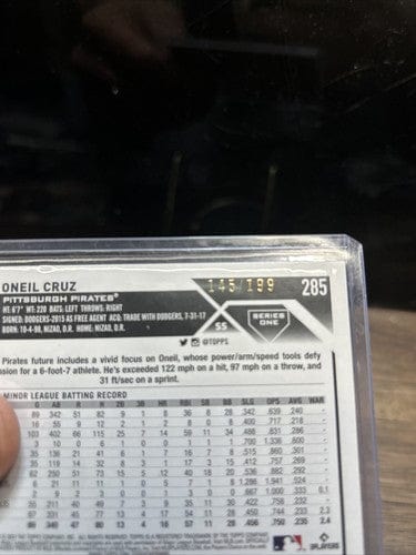 Cheap Sneaks Footwear/Sports Cards Baseball Card 2023 Topps Red Foil Oneil Cruz #285 145/199 Parallel Pirates