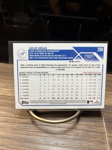 Cheap Sneaks Footwear/Sports Cards Baseball Card 2023 Topps Series 1 #280 Julio Urias - Los Angeles Dodgers BASE BASEBA