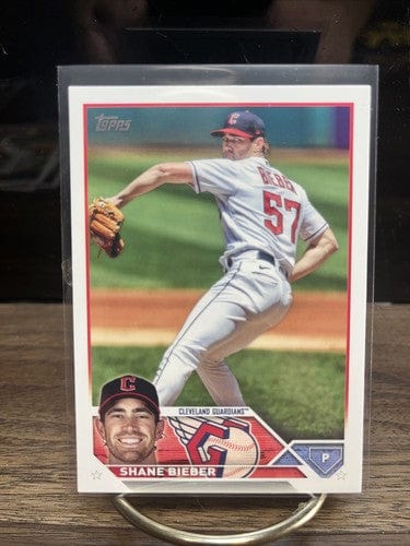 Cheap Sneaks Footwear/Sports Cards Baseball Card 2023 Topps Series 1 #298 Shane Bieber Cleveland Guardians