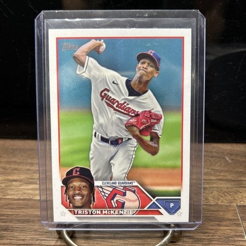 Cheap Sneaks Footwear/Sports Cards Baseball Card 2023 Topps Series 1 Base Triston McKenzie #65 Cleveland Guardians