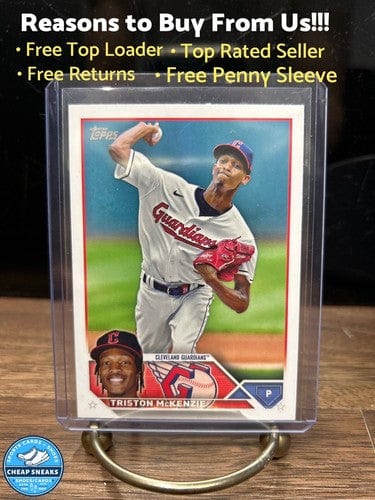 Cheap Sneaks Footwear/Sports Cards Baseball Card 2023 Topps Series 1 Base Triston McKenzie #65 Cleveland Guardians
