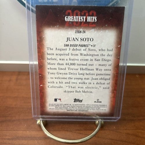 Cheap Sneaks Footwear/Sports Cards Baseball Card 2023 Topps Series 1 Juan Soto 2022 Greatest Hits #22GH-24