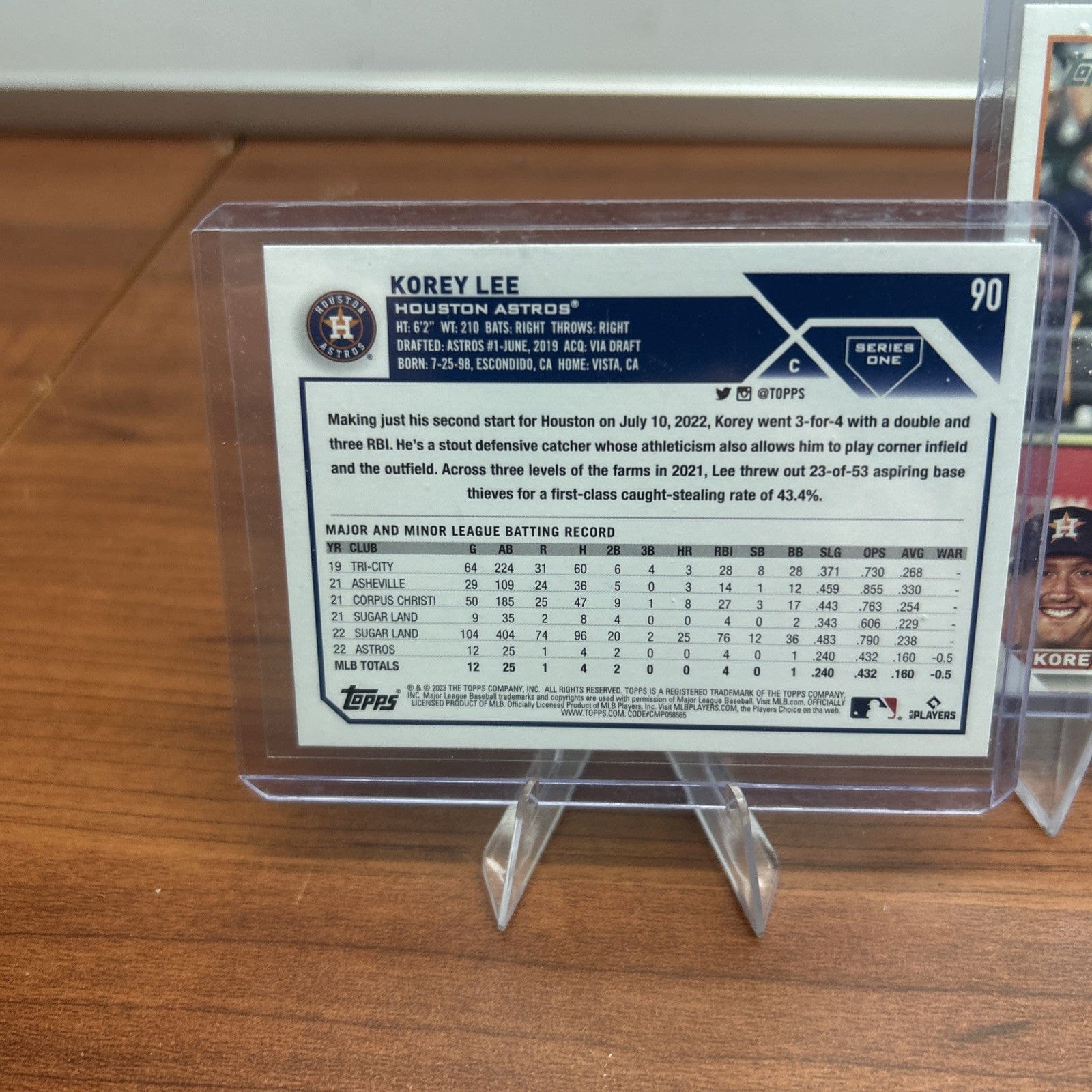 Cheap Sneaks Footwear/Sports Cards Baseball Card 2023 Topps Series 1 Korey Lee Base Rookie Card #90 Houston Astros RC