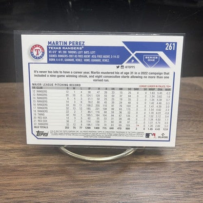 Cheap Sneaks Footwear/Sports Cards Baseball Card 2023 Topps Series 1 Martin Perez #261 Texas Rangers
