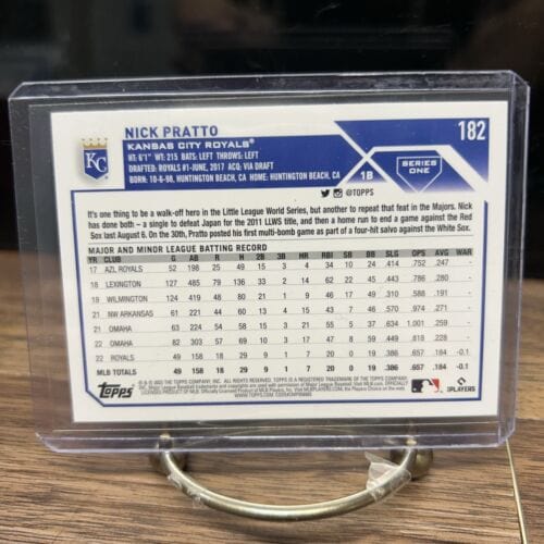 Cheap Sneaks Footwear/Sports Cards Baseball Card 2023 Topps Series 1 Nick Pratto Rookie Card RC #182 Kansas City Royals