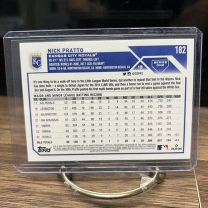 Cheap Sneaks Footwear/Sports Cards Baseball Card 2023 Topps Series 1 Nick Pratto Rookie Card RC #182 Kansas City Royals