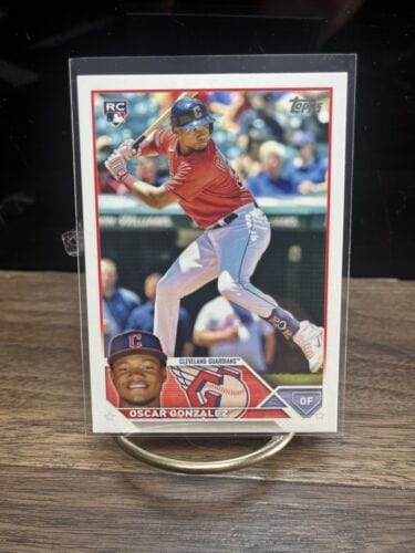 Cheap Sneaks Footwear/Sports Cards Baseball Card 2023 Topps Series 1 Oscar Gonzalez #119 Cleveland Guardians Rookie Rc