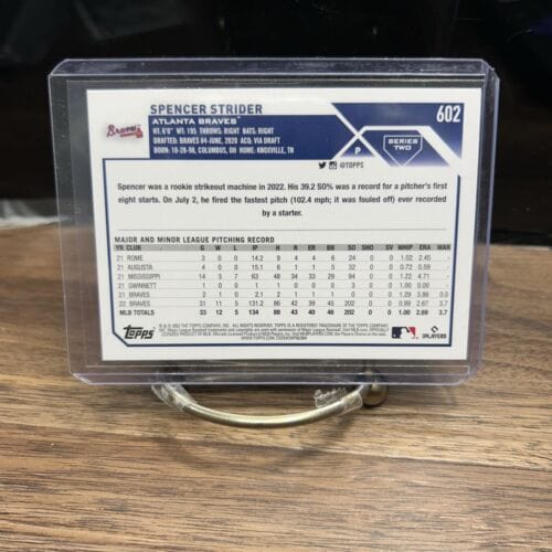 Cheap Sneaks Footwear/Sports Cards Baseball Card 2023 Topps Series 2 SPENCER STRIDER All-Star Rookie Gold Cup #602 Atla