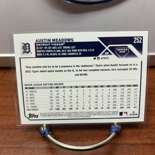 Cheap Sneaks Footwear/Sports Cards Baseball Card 2023 Topps Series One Baseball #252 Austin Meadows  Detroit Tigers