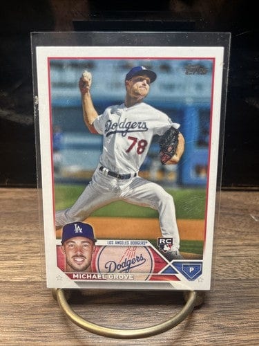 Cheap Sneaks Footwear/Sports Cards Baseball Card 2023 Topps Series One Michael Grove RC Los Angeles Dodgers Rookie Base