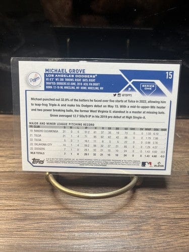 Cheap Sneaks Footwear/Sports Cards Baseball Card 2023 Topps Series One Michael Grove RC Los Angeles Dodgers Rookie Base