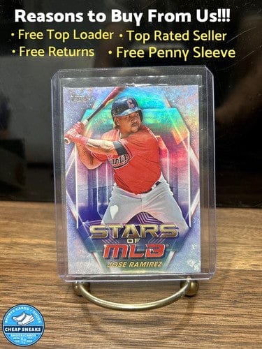 Cheap Sneaks Footwear/Sports Cards Baseball Card 2023 Topps Stars of the MLB #SMLB-7 Jose Ramirez Cleveland Guardians 3