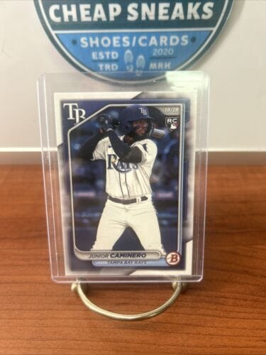 Cheap Sneaks Footwear/Sports Cards Baseball Card 2024 BOWMAN #20 JUNIOR CAMINERO TAMPA BAY RAYS RC