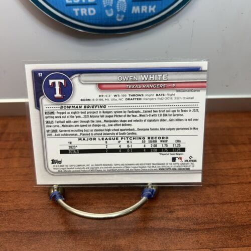 Cheap Sneaks Footwear/Sports Cards Baseball Card 2024 Bowman #57 Owen White  - Texas Rangers