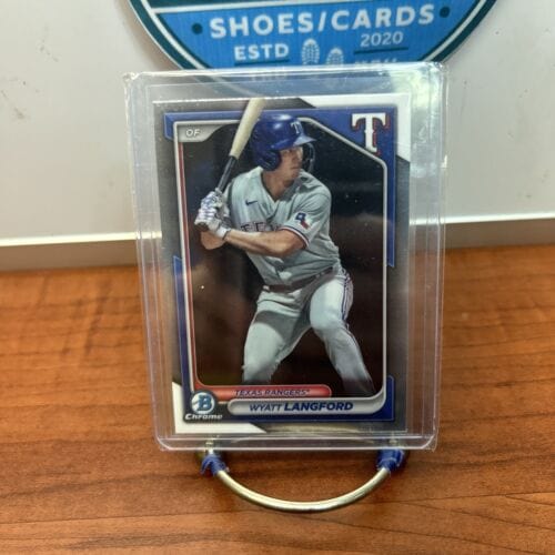 Cheap Sneaks Footwear/Sports Cards Baseball Card 2024 Bowman Base Chrome #BCP-64 Wyatt Langford Texas Rangers