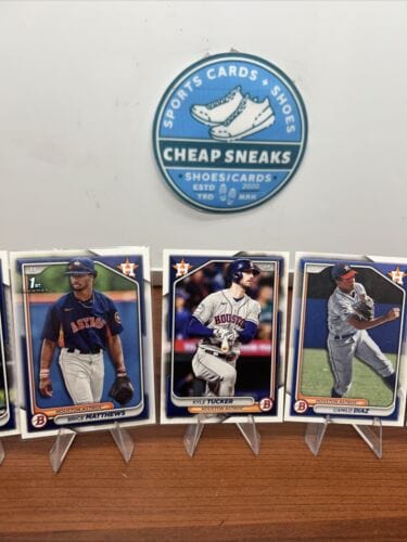 Cheap Sneaks Footwear/Sports Cards Baseball Card 2024 Bowman Base Paper 10 Card Houston Astros Team Set With Bowman 1st