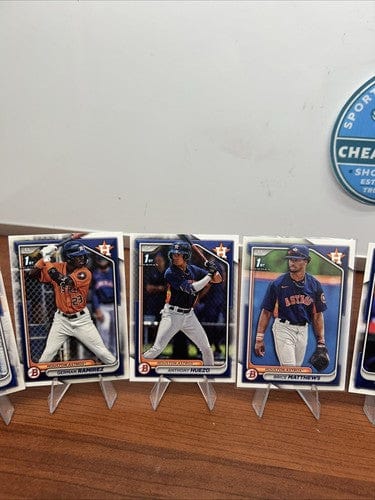 Cheap Sneaks Footwear/Sports Cards Baseball Card 2024 Bowman Base Paper 10 Card Houston Astros Team Set With Bowman 1st