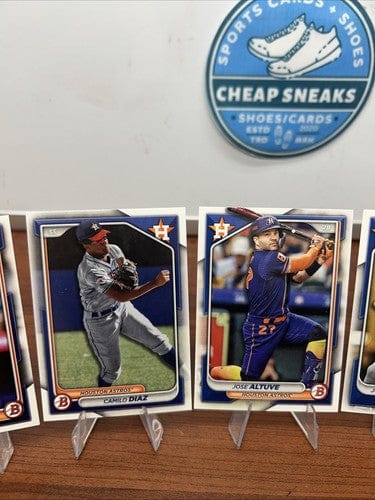Cheap Sneaks Footwear/Sports Cards Baseball Card 2024 Bowman Base Paper 6 Card Lot Houston Astros