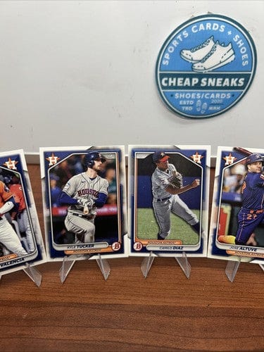 Cheap Sneaks Footwear/Sports Cards Baseball Card 2024 Bowman Base Paper 7 Card Lot Houston Astros -3 From A Set With Bo