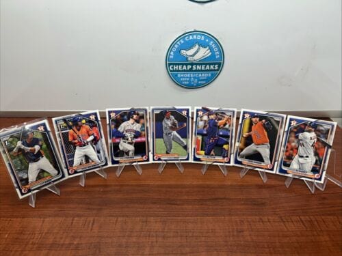 Cheap Sneaks Footwear/Sports Cards Baseball Card 2024 Bowman Base Paper 7 Card Lot Houston Astros -3 From A Set With Bo