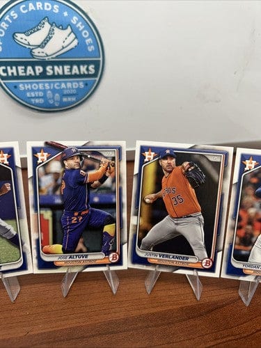 Cheap Sneaks Footwear/Sports Cards Baseball Card 2024 Bowman Base Paper 7 Card Lot Houston Astros -3 From A Set With Bo