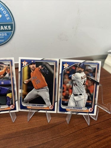 Cheap Sneaks Footwear/Sports Cards Baseball Card 2024 Bowman Base Paper 7 Card Lot Houston Astros -3 From A Set With Bo