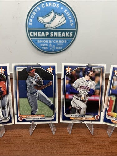 Cheap Sneaks Footwear/Sports Cards Baseball Card 2024 Bowman Base Paper 9 Card Lot Houston Astros -1 From A Set With Bo