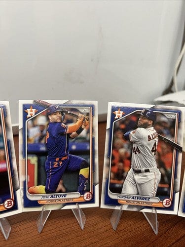 Cheap Sneaks Footwear/Sports Cards Baseball Card 2024 Bowman Base Paper 9 Card Lot Houston Astros -1 From A Set With Bo