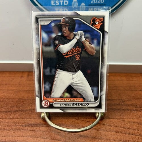 Cheap Sneaks Footwear/Sports Cards Baseball Card 2024 Bowman Base Prospect #BP-149 Enrique Bradfield Jr.  - Baltimore O
