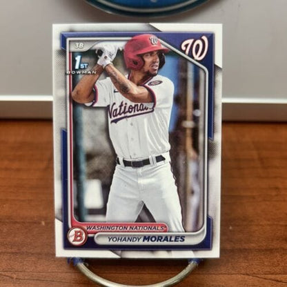 Cheap Sneaks Footwear/Sports Cards Baseball Card 2024 Bowman Base Prospect #BP-52 Yohandy Morales  - Washington Nationals
