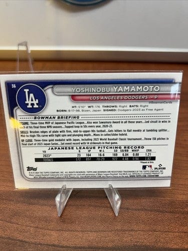 Cheap Sneaks Footwear/Sports Cards Baseball Card 2024 Bowman Baseball Yoshinobu Yamamoto Los Angeles Dodgers RC